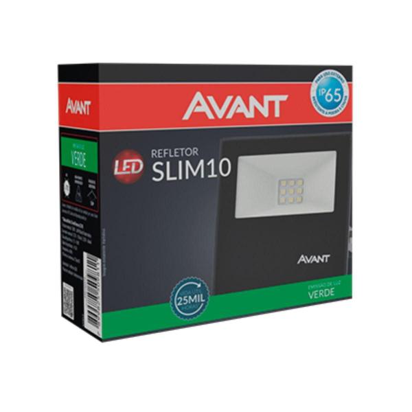 Imagem de Refletor Led Avant 10w Luz Verde Bivolt Preto 10 Un