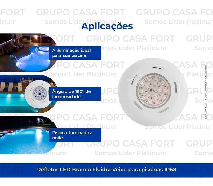 Imagem de Refletor LED Branco para Piscina 3,3W - Maior Luminosidade 20.000h