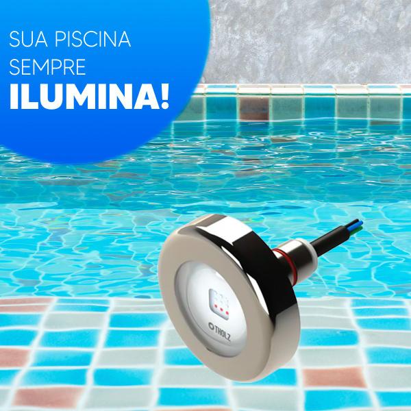 Imagem de Refletor Led Branco Tholz Para Piscinas 9w Em Inox