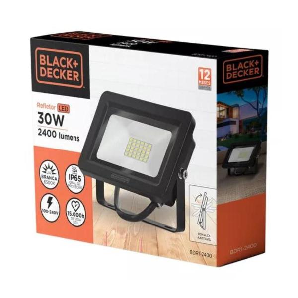 Imagem de Refletor Led Eco 30w Branca Ip65 100-240v - Black + Decker