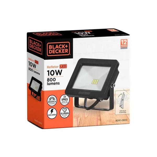 Imagem de Refletor LED Eco Black + Decker 10W 800lm 6500k IP65 Bivolt