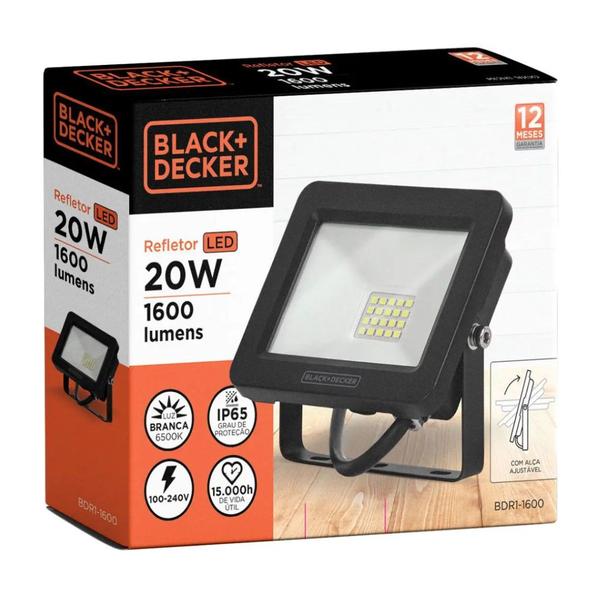 Imagem de Refletor Led Eco Ip65 20W 6500K BLACK+DECKER