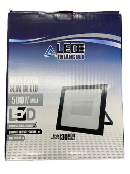 Imagem de Refletor LED Holofote 500W Biv IP66 Branco Frio Prova Dagua - LED TRIANGULO