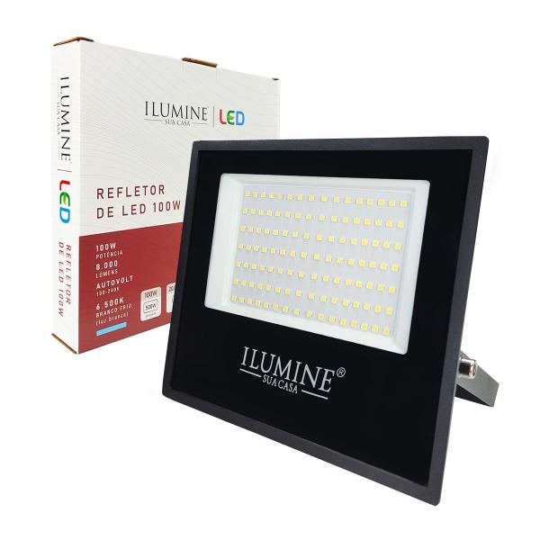 Imagem de Refletor LED Ilumine Sua Casa 100W Preto