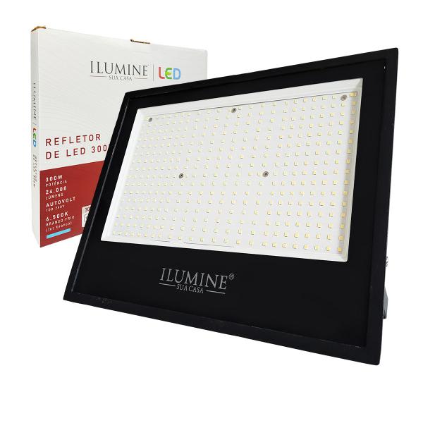 Imagem de Refletor LED Ilumine Sua Casa 300W Preto