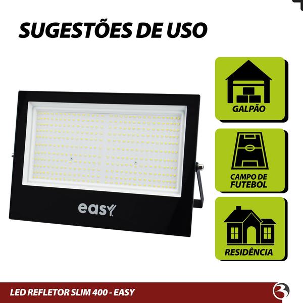 Refletor Led Jardim 400W Holofote Bivolt Branco Frio 6000K Prova D' Água - Easy Avant Imagem de Refletor Led Jardim 400W Holofote Bivolt Branco Frio 6000K Prova D' Água - Easy Avant