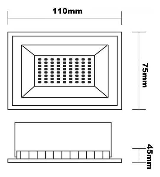 Imagem de Refletor Led Pro Branco 20W Bivolt Branco Frio 6500K