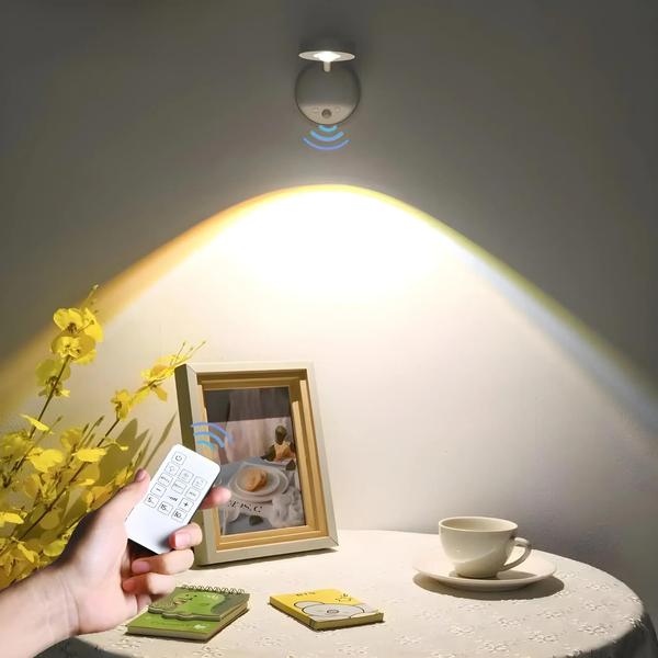 Imagem de Refletor LED Recarregável com Sensor de Presença - Luz de Parede Sem Fio para Quadros