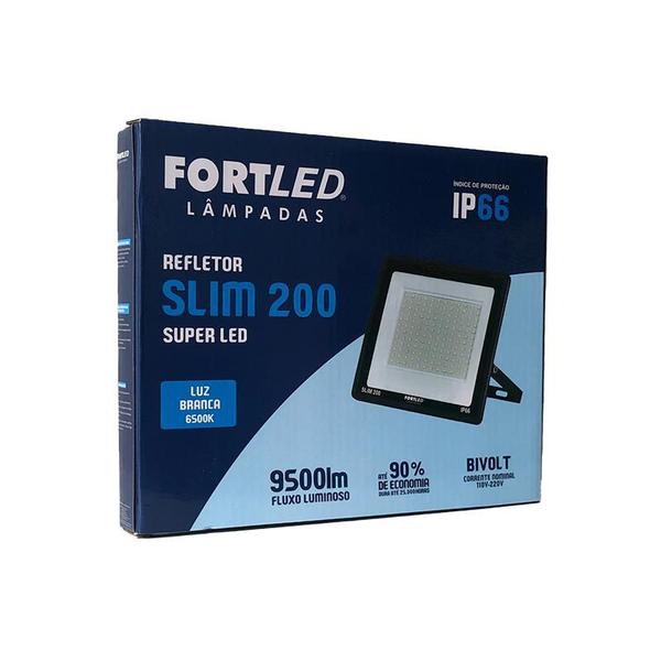 Imagem de Refletor Led Slim 200W 6500K - FORTLED