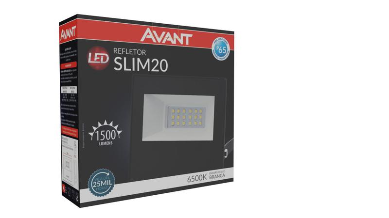 Imagem de Refletor Led Slim 20W 6500K Bivolt