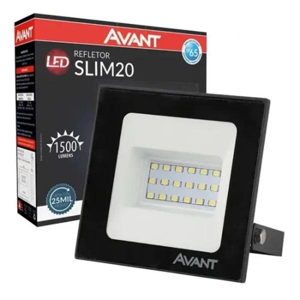 Imagem de Refletor Led Slim 20w Preto Bivolt Avant