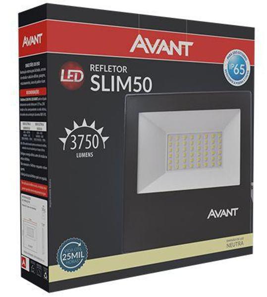 Imagem de Refletor led slim 50w 4000k branco neutro ip65 avant