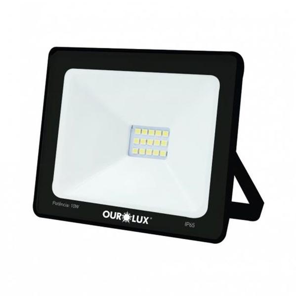 Imagem de Refletor LED SLIM IP65 10 Watts Bivolt 6500K Branco Frio OUROLUX