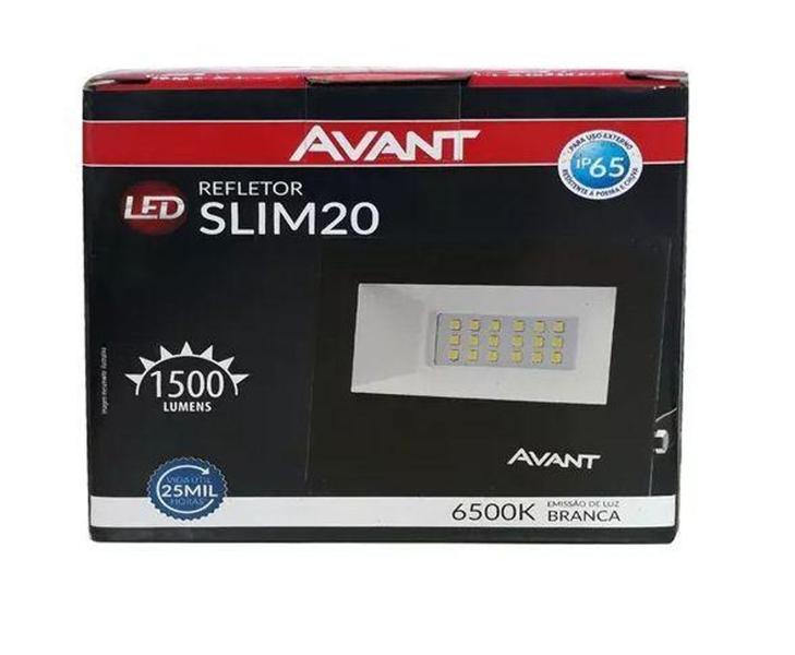 Imagem de Refletor Led Slim20 - Holofote- IP65 - 20w - 6500K (Branco Frio) - À Prova D'água - Avant