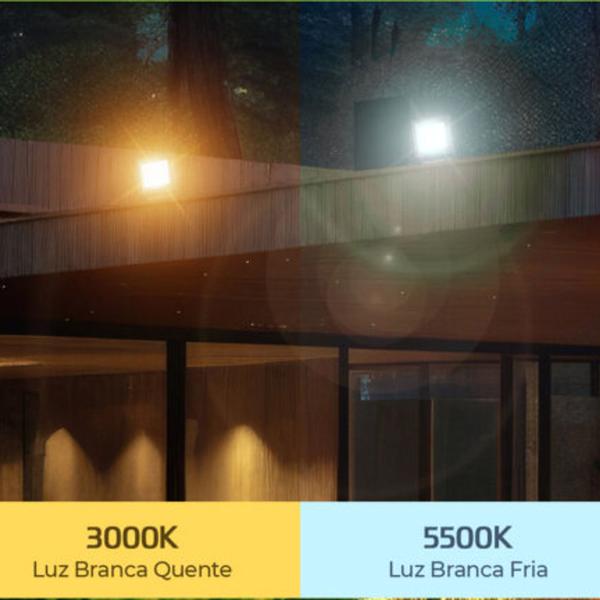 Imagem de Refletor LED Smart Eco 100W Bco Frio 5500K Lumanti  Potência e Eficiência em Iluminação Exterior