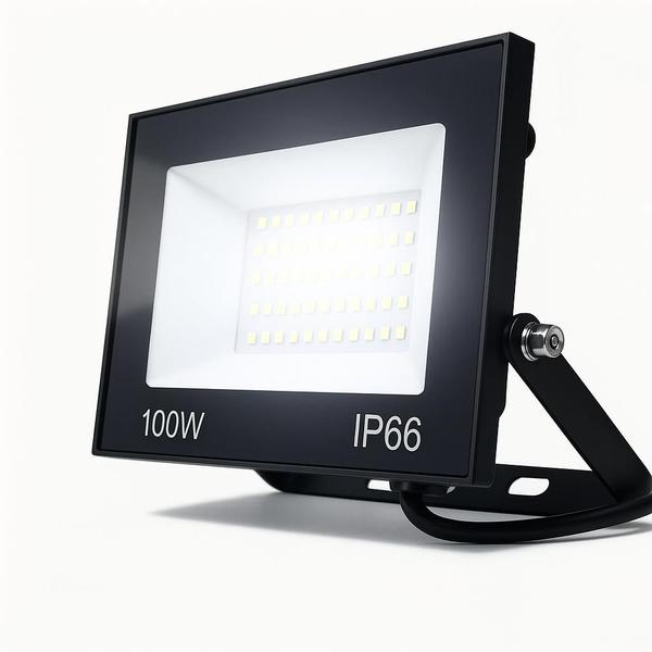 Refletor Led Smd 100w Holofote Bivolt IP66 6000K Branco Frio - Dubai Refletor Led Smd 100w Holofote Bivolt IP66 6000K Branco Frio - Dubai