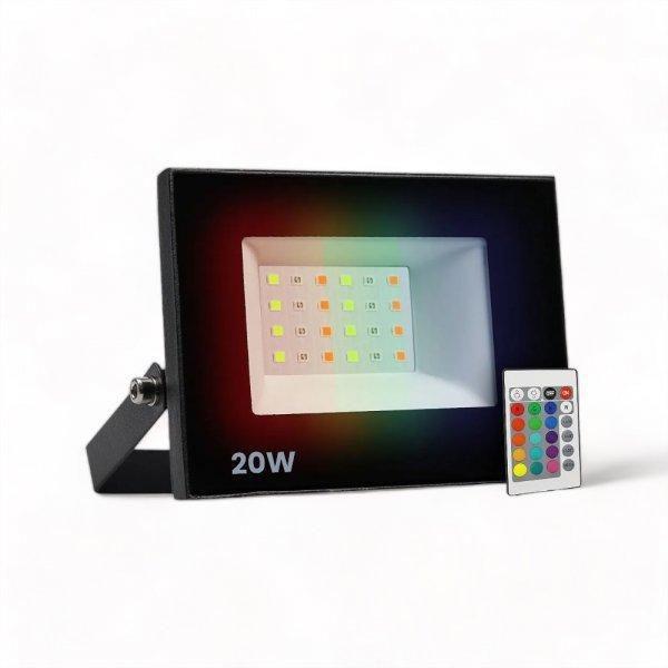 Imagem de Refletor Led Smd 20W Rgb Com Controle