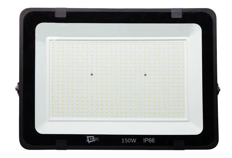 Imagem de Refletor LED SMD Holofote 150w IP65 IP66 Luz Branco Frio 6000K 6500K Resistente Prova Dágua Projetor Slim Bivolt 12000LM