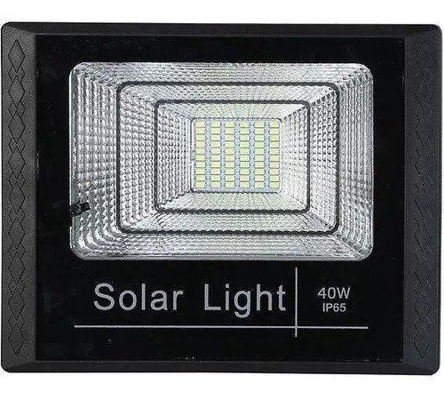 Imagem de Refletor Led Solar 40W 6500K Com Placa Solar