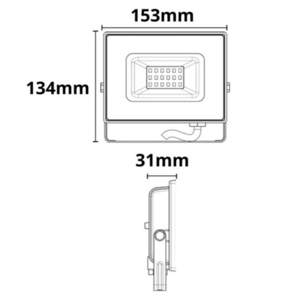 Imagem de Refletor LED Taschibra Slim TR 30W Bivolt Luz Verde Branco