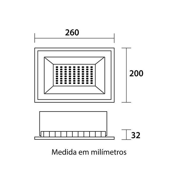Refletor LED Tech Alumínio 150W 6.500K Preto Blumenau Única Imagem de Refletor LED Tech Alumínio 150W 6.500K Preto Blumenau Única