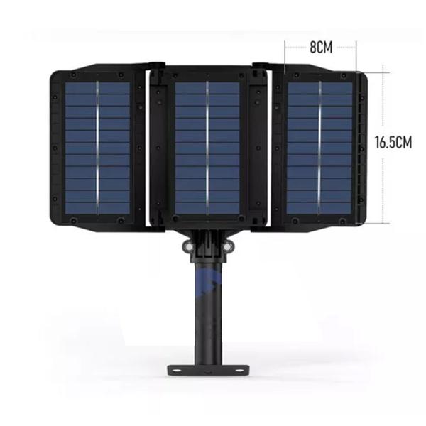 Imagem de Refletor Luminária Led 3 em 1 Energia Solar Sensor Presença Super Potente Forte luz Grande 12 Placas 300w