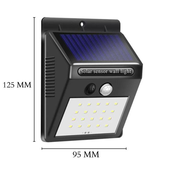 Refletor Luminária Solar Externa Led Sensor Movimento - Luz De Led Imagem de Refletor Luminária Solar Externa Led Sensor Movimento