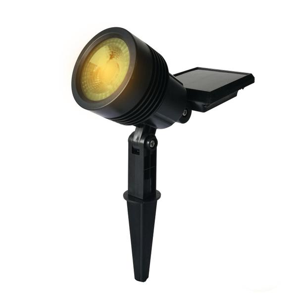 Imagem de Refletor Luminária Solar Spot 8W Espeto Jardim Led Amarelo