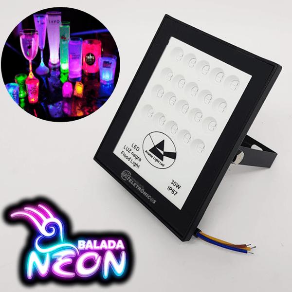 Imagem de Refletor Luz Negra Uv 30w Iluminação Eventos Festas Alta Qualidade Ye30010