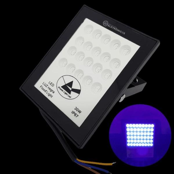 Imagem de Refletor Luz Negra Uv 30w Para Festas Estilo Baladas Alta Eficiência Ye30010