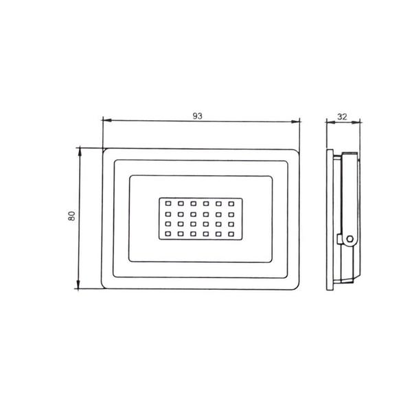 Imagem de Refletor Marca Smart Led Slim 10W Rnn10B - Branco Frio