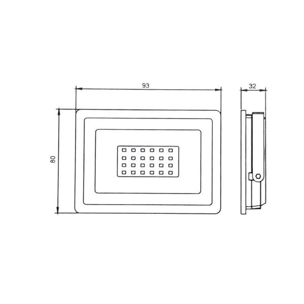 Imagem de Refletor Marca Smart Led Slim 10W Rnn10Q - Branco Quente