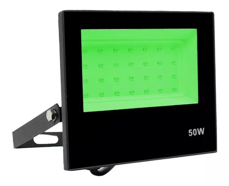 Imagem de Refletor Mini 50w LED Verde SMD Bivolt iP66 Jardim Condômino