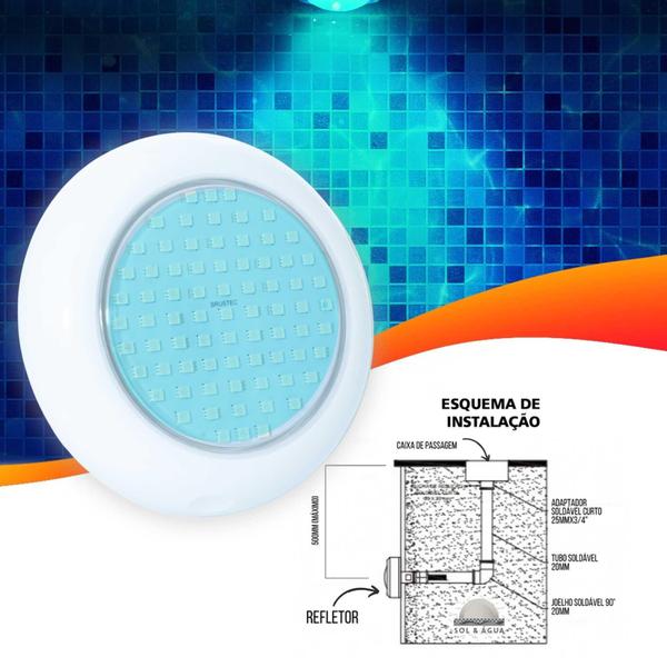 Imagem de Refletor Power Led 15W Abs Iluminação Piscina Monocromático