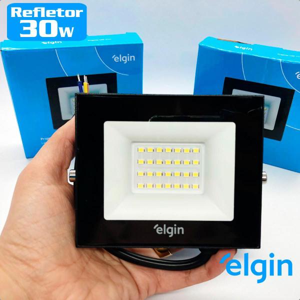 Imagem de Refletor/Projetor de Led Preto 30 Watts 6500K Bivolt ELGIN