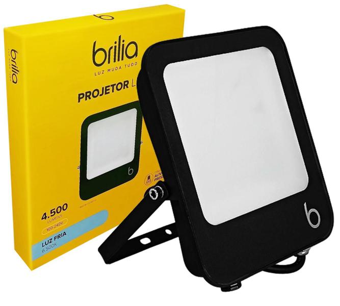 Imagem de Refletor Projetor Led Slim Preto 50W Bivolt Frio 6500K