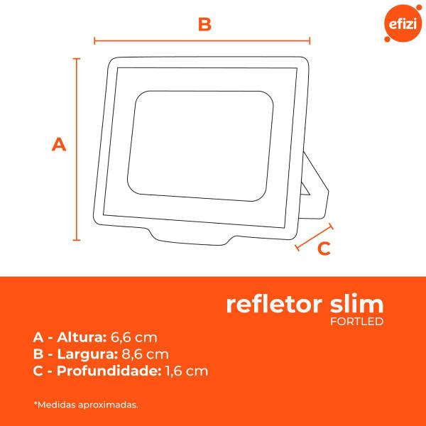 Imagem de Refletor Slim 20W Luz Branca 6500K Fortled