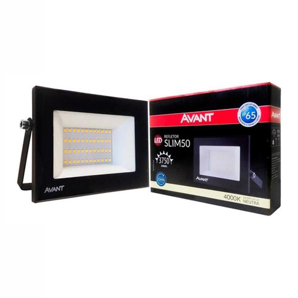 Imagem de Refletor Slim 50w Avant 4000k Bivolt 3750lm Ip65