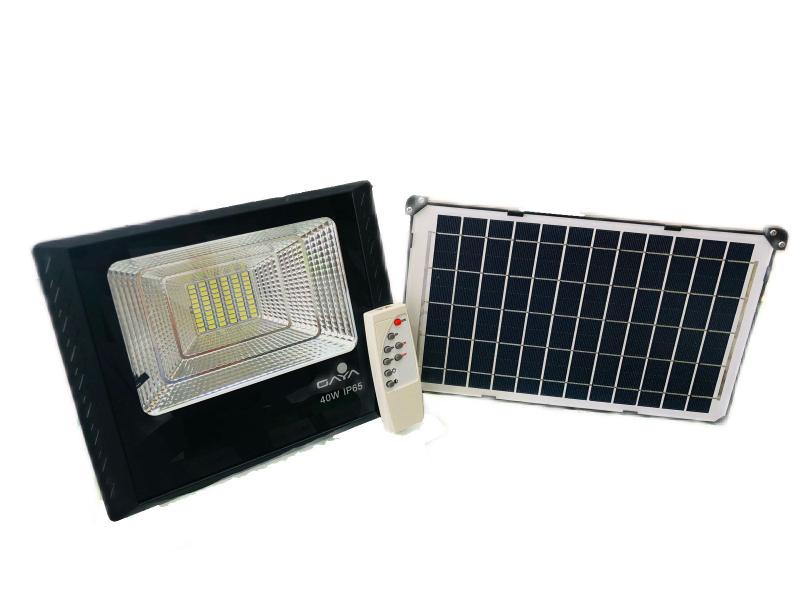 Imagem de Refletor Solar 40W Com Controle Remoto  Luz Branca 6.500k 3200 Lúmens IP65 Blindado Garantia 1 Ano GAYA