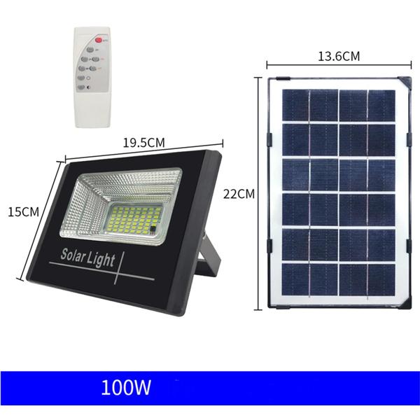 Refletor Solar de Led Com Controle Remoto 100W a Prova D'água DS11286IP66 - PDE Imagem de Refletor Solar de Led Com Controle Remoto 100W a Prova D'água DS11286IP66