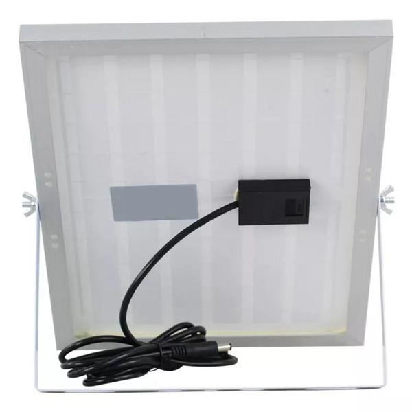 Imagem de Refletor Solar Led 400W Placa Bateria Bivolt Luz Branco Frio