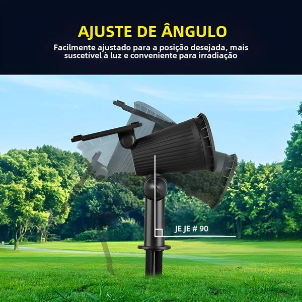 Imagem de Refletor Solar LED Ajustável com Iluminação Externa - À Prova D'Água IP65