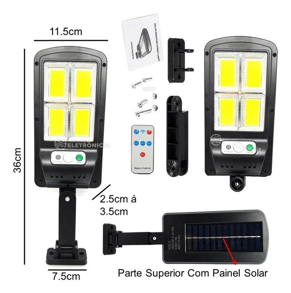 Imagem de Refletor Solar Sem Fio Sensor De Presença Excelente Iluminação 200w DY8786