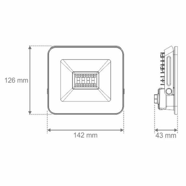 Imagem de Refletor Taschibra Smart Led Wi-Fi 20W Inteligente CCT+RGB Preto Bivolt