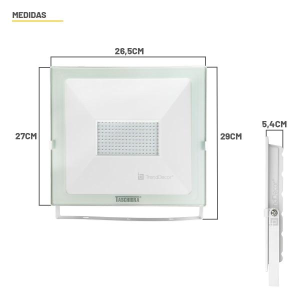 Imagem de Refletor Taschibra TR LED 150W Branco Luz Verde 