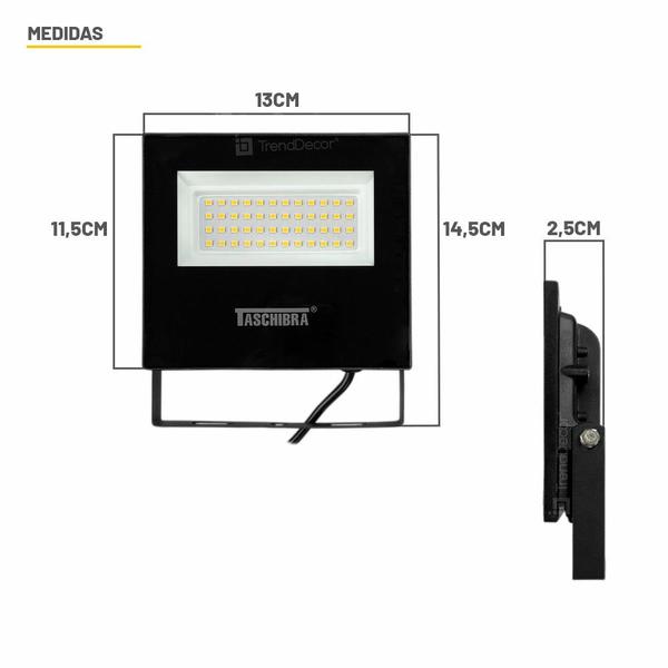 Imagem de Refletor Taschibra TR LED 50 Slim Preto