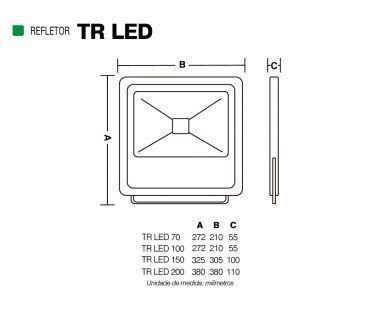 Imagem de Refletor tr led 100w 6500k branco