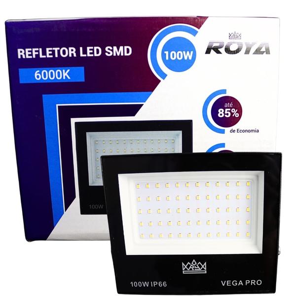 Imagem de RefletorLEDSMD 1W BrancoFrio 6K 9000lm IP66  Bivolt  MARCA ROYA 320g 0.6 30.000h