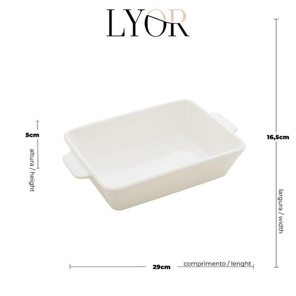 Imagem de Refratário Porcelana com Alça Basic Branco 28x16,5 cm Lyor