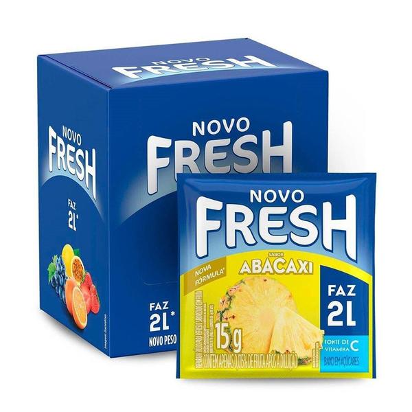 Imagem de Refresco em Pó Fresh Abacaxi 15g Display com 15 Unidades